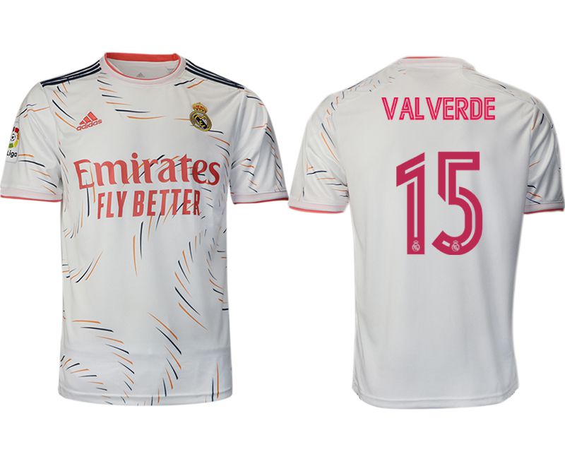 Men 2021-2022 Club Real Madrid home aaa version white #15 Adidas Soccer Jersey